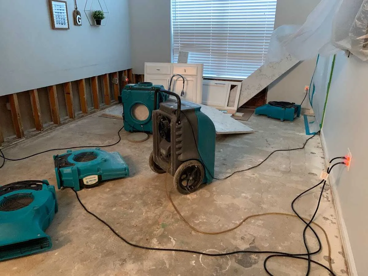 Dehumidifier in flood-cut room for Water Extraction & Removal in Waterford